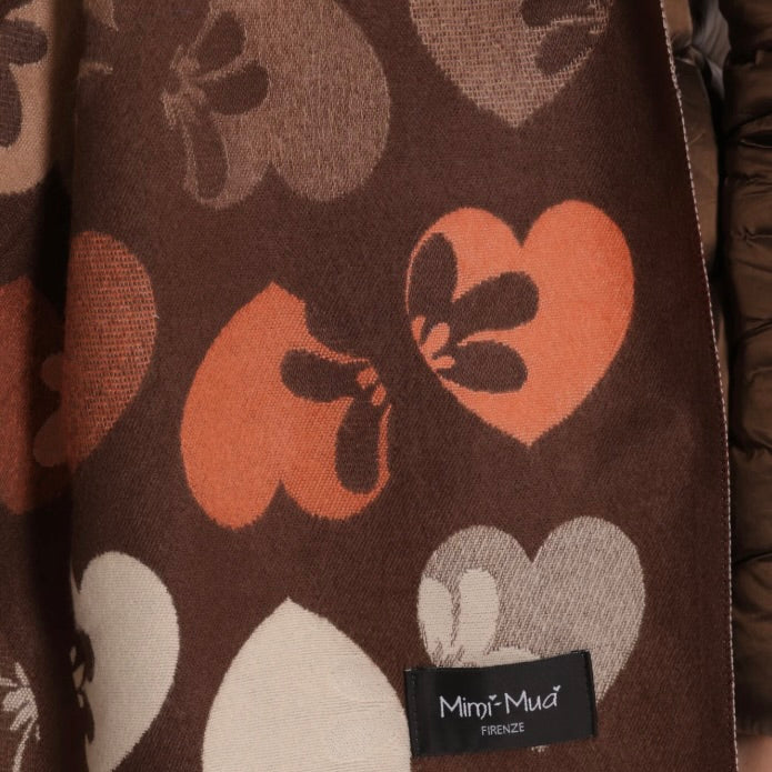 Mimì-Muà SCIARPA CON CUORI E FIORI