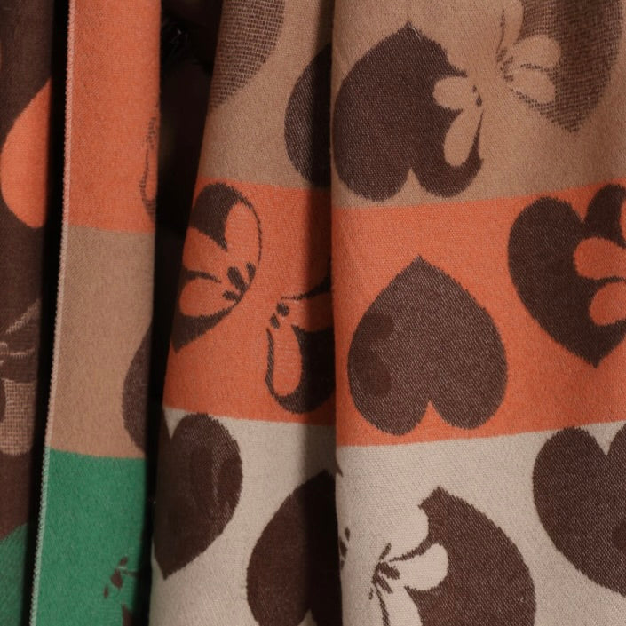 Mimì-Muà SCIARPA CON CUORI E FIORI