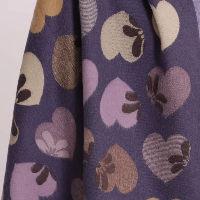 Mimì-Muà SCIARPA CON CUORI E FIORI