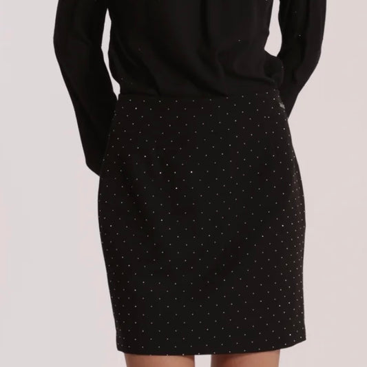 Mimì-Muà GONNA CORTA CON APPLICAZIONE DI STRASS