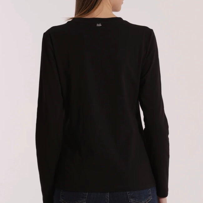 Mimì-Muà  T-SHIRT CON PIOGGIA DI PERLE