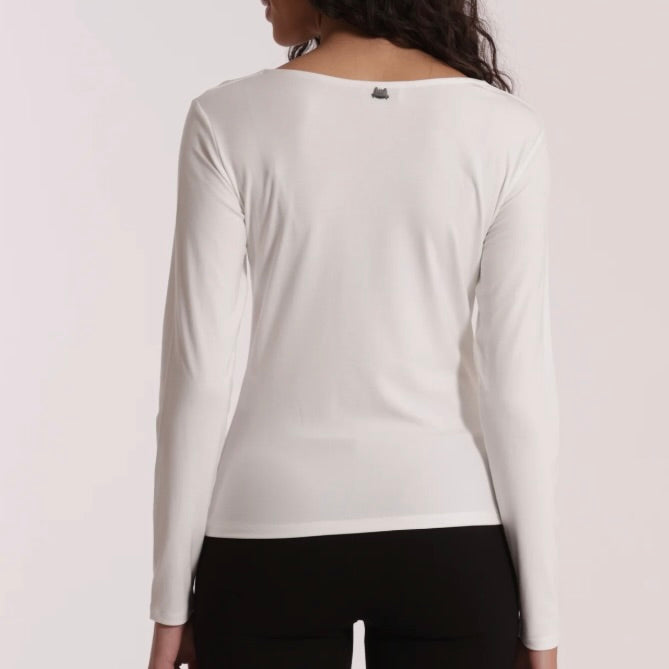 Mimì-Muà T-SHIRT SCOLLO A V CON ACCESSORIO