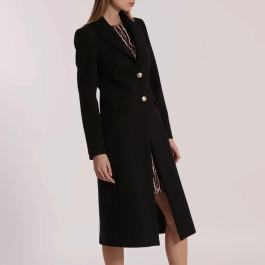 Mimì-Muà CAPPOTTO LUNGO TESSUTO DIAGONALE