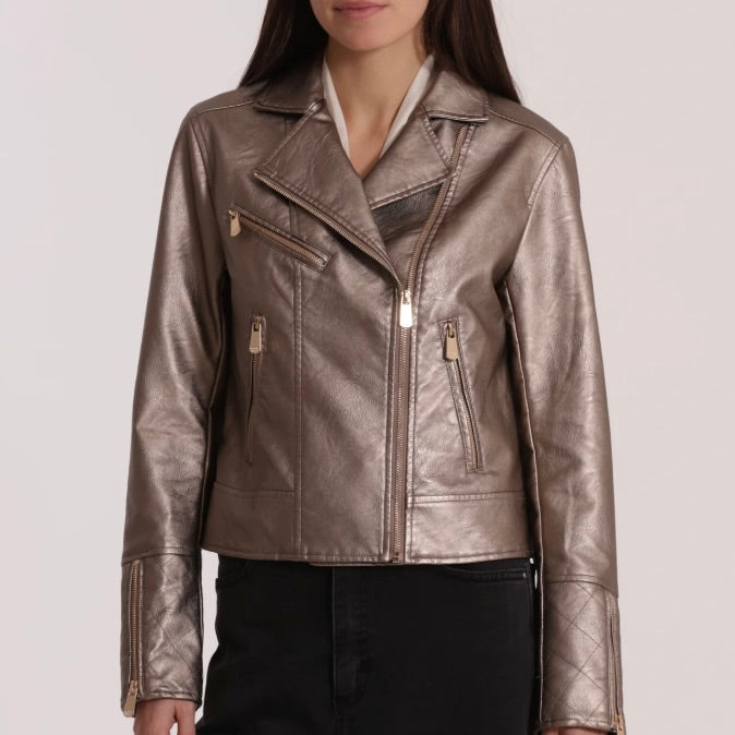 Mimì-Muà GIUBBOTTO CHIODO IN SIMIL PELLE (GUN)