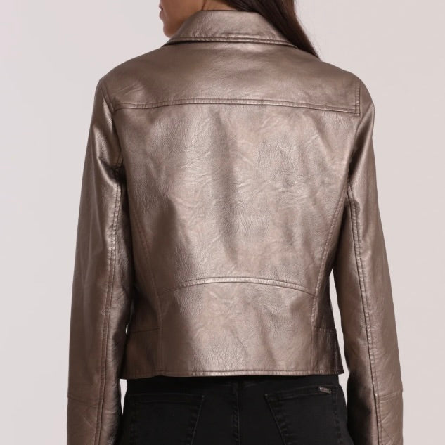 Mimì-Muà GIUBBOTTO CHIODO IN SIMIL PELLE (GUN)