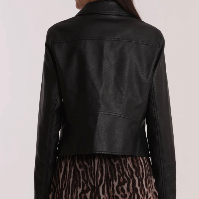 Mimì-Muà GIUBBOTTO CHIODO IN SIMIL PELLE (GUN)