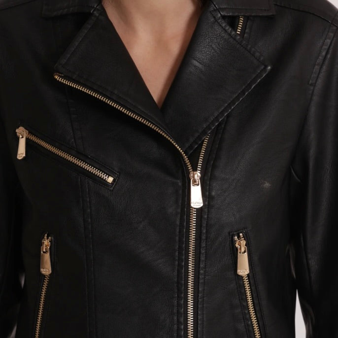 Mimì-Muà GIUBBOTTO CHIODO IN SIMIL PELLE (GUN)