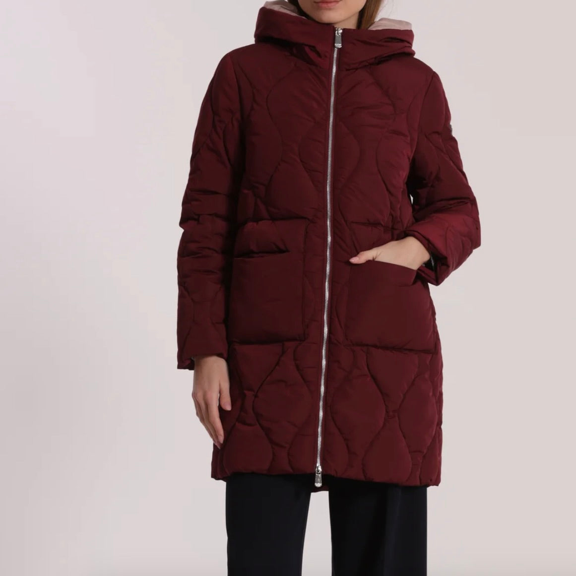 Mimì-Muà PIUMINO LUNGO CON TRAMA A ROMBI