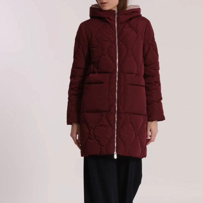 Mimì-Muà PIUMINO LUNGO CON TRAMA A ROMBI