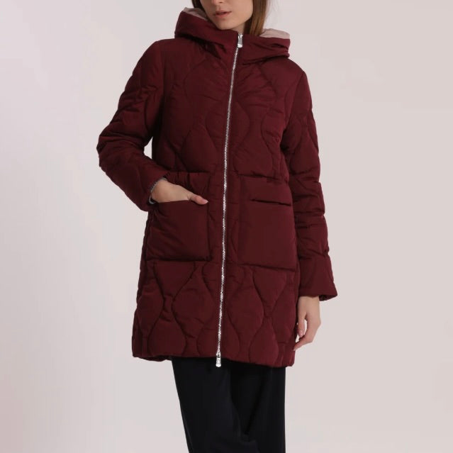 Mimì-Muà PIUMINO LUNGO CON TRAMA A ROMBI