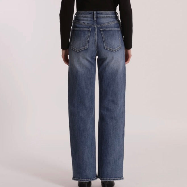 Mimì-Muà JEANS WIDE LEG CON STRASS TRASPARENTI