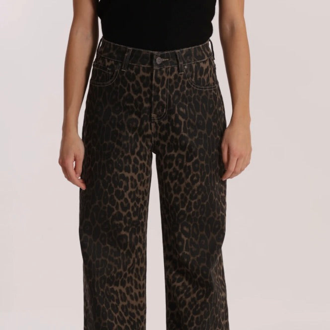 Mimì-Muà JEANS WIDE LEG LEOPARDATO