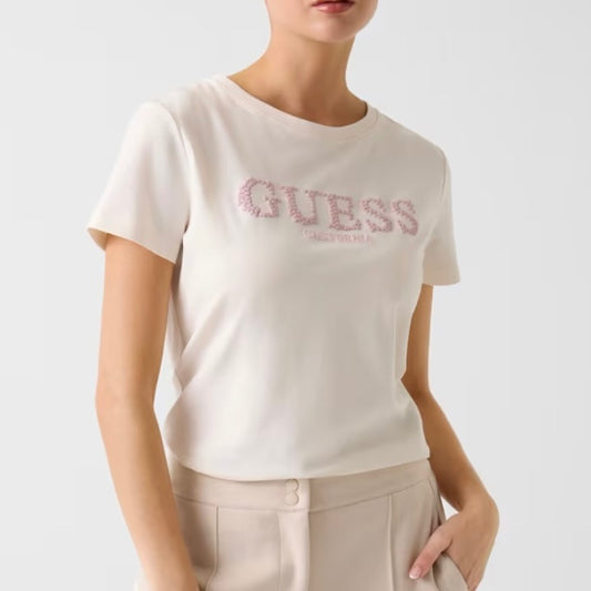 GUESS T-SHIRT CON LOGO CUORICINI