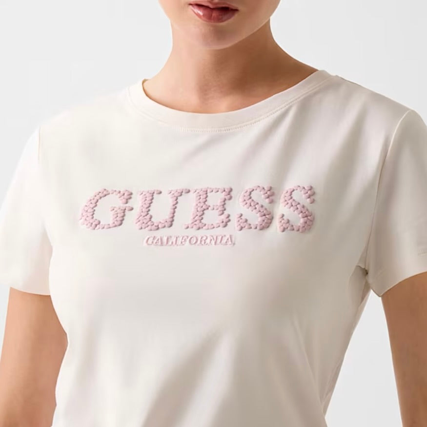 GUESS T-SHIRT CON LOGO CUORICINI