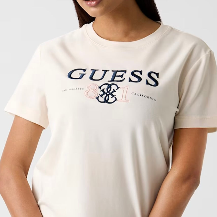 GUESS T-SHIRT CON LOGO CUCITO