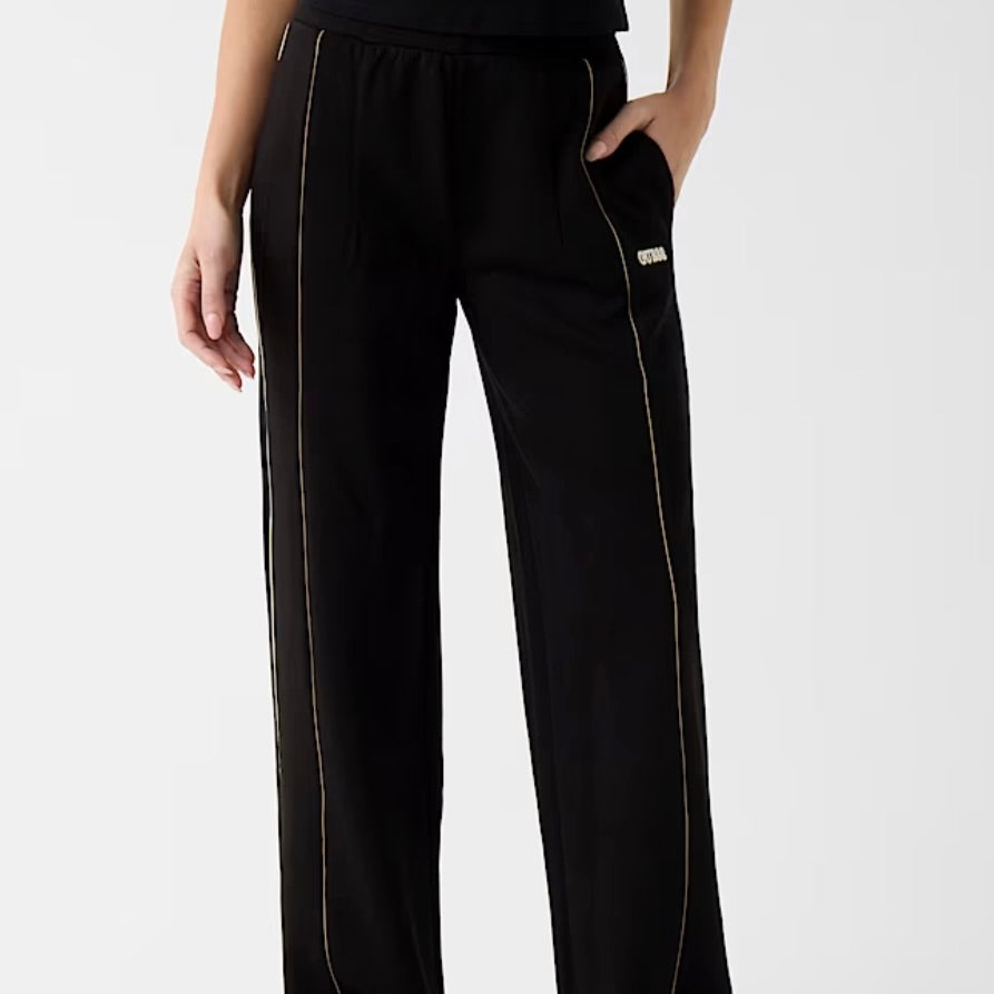 GUESS PANTALONE CON ELASTICO E PROFILI MARRONI