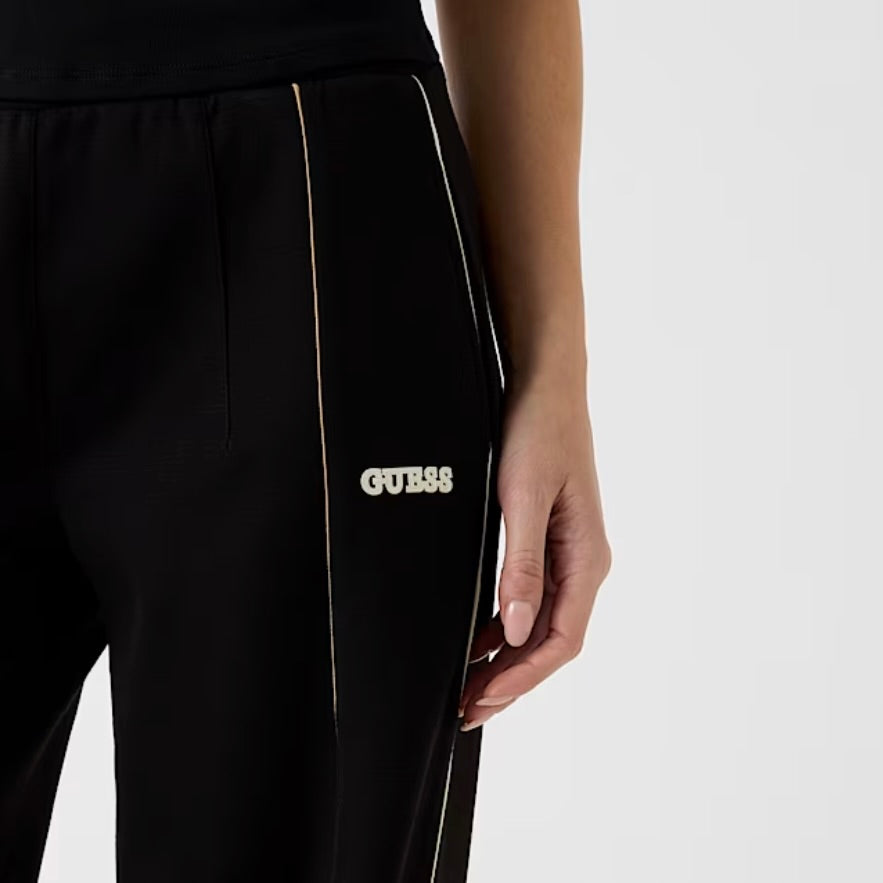 GUESS PANTALONE CON ELASTICO E PROFILI MARRONI