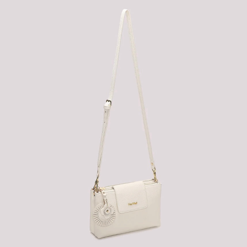 Mimì-Muà BORSA A TRACOLLA CON CHARM A FIORE