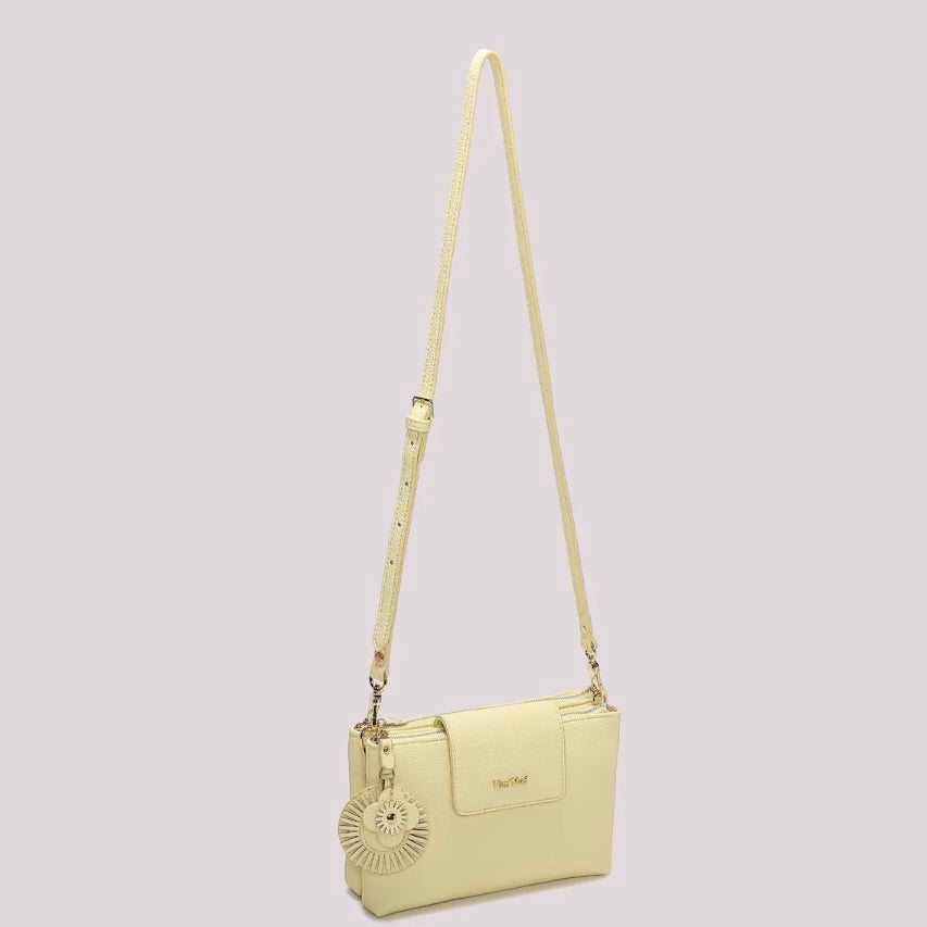 Mimì-Muà BORSA A TRACOLLA CON CHARM A FIORE