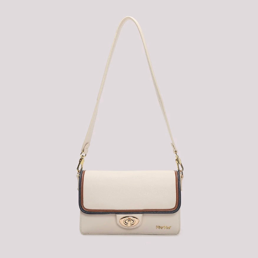 Mimì-Muà BORSA A TRACOLLA CON BORDO COLORATO