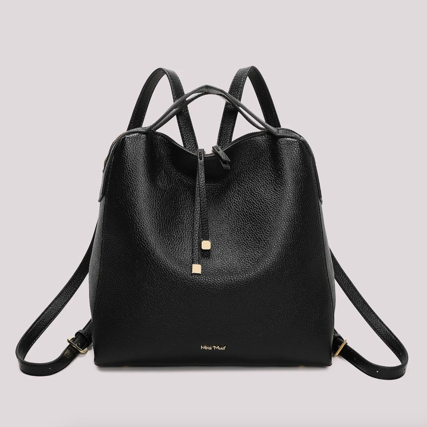 Mimì-Muà ZAINO CON TIRA ZIP CON DETTAGLIO QUADRATO