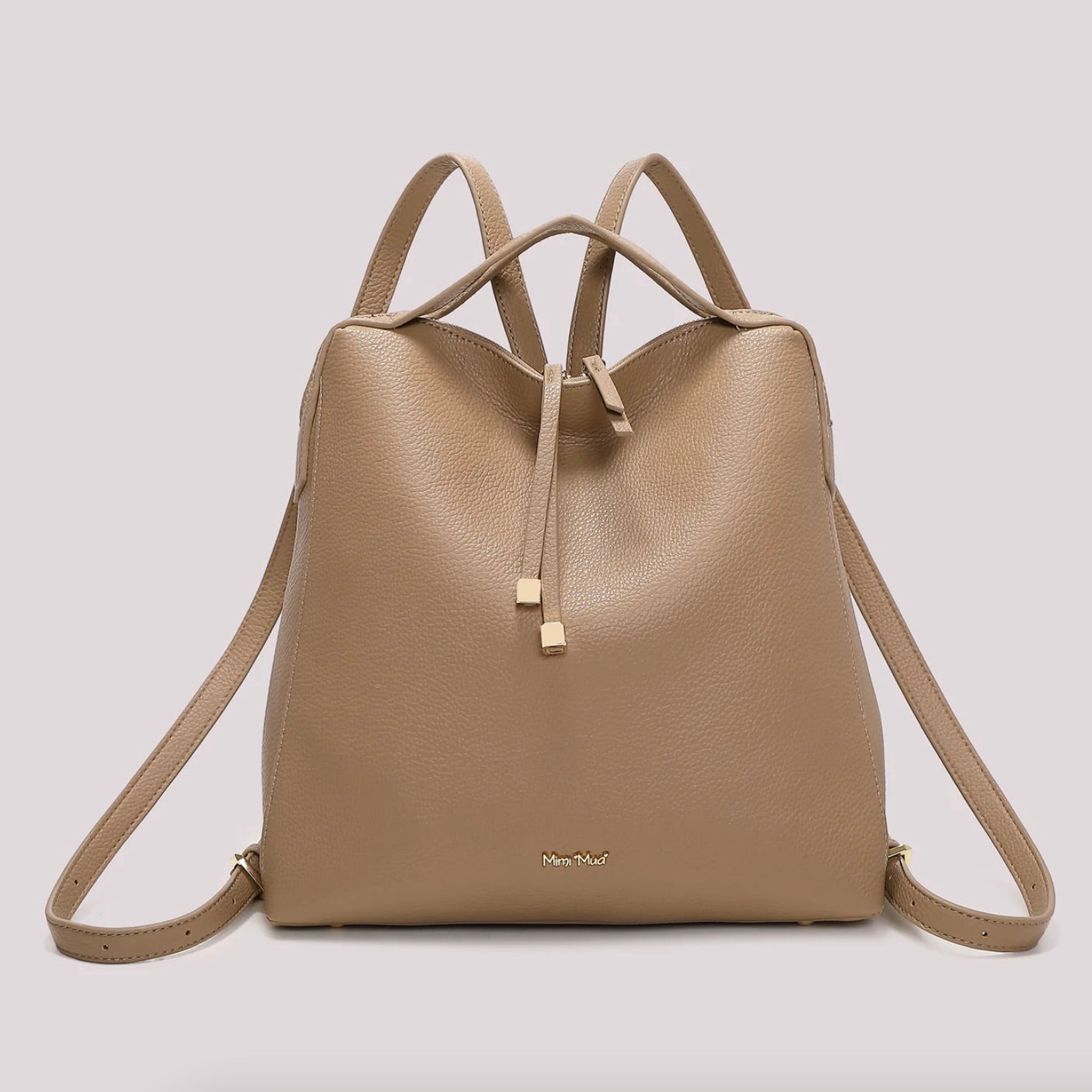 Mimì-Muà ZAINO CON TIRA ZIP CON DETTAGLIO QUADRATO