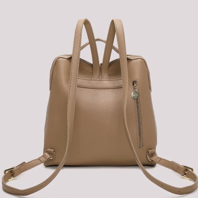 Mimì-Muà ZAINO CON TIRA ZIP CON DETTAGLIO QUADRATO