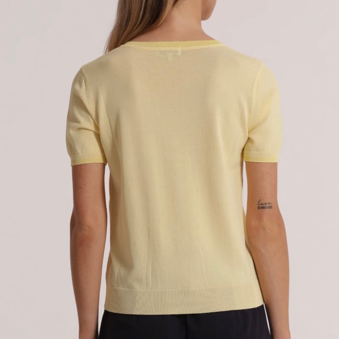 Mimì-Muà MAGLIA A MANICHE CORTE CON DETTAGLI LUREX
