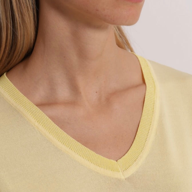 Mimì-Muà MAGLIA A MANICHE CORTE CON DETTAGLI LUREX