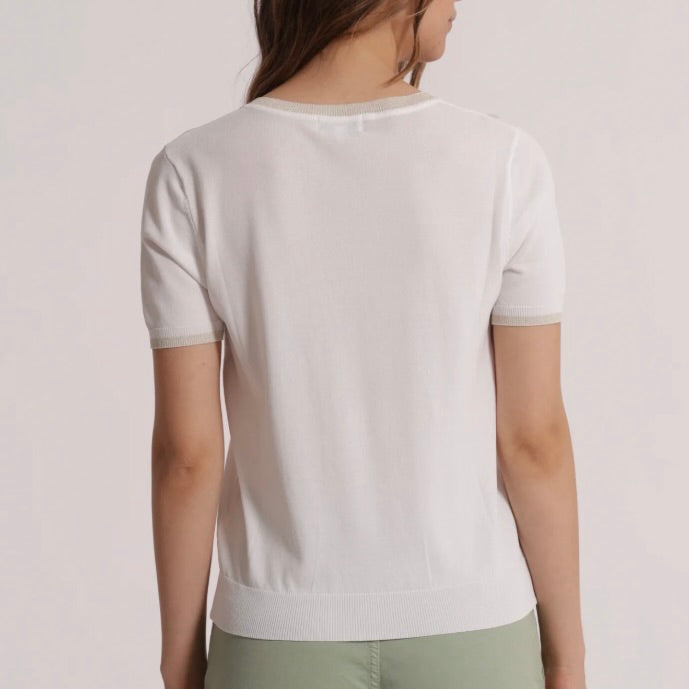 Mimì-Muà MAGLIA A MANICHE CORTE CON DETTAGLI LUREX