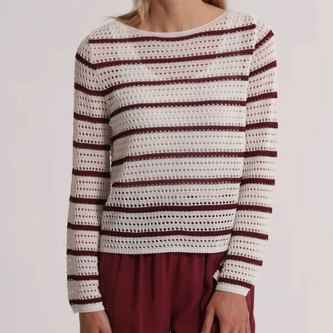 Mimì-Muà  MAGLIA TRAFORATA CON DETTAGLI BICOLOR
