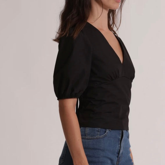 Mimì-Muà BLUSA CROPPED CON SCOLLO A V
