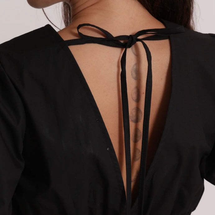 Mimì-Muà BLUSA CROPPED CON SCOLLO A V