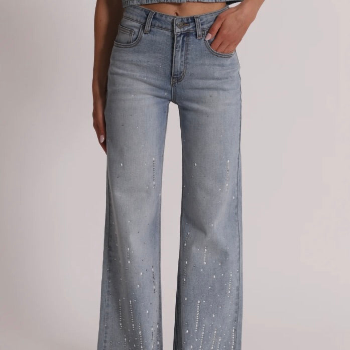 Mimì-Muà JEANS PIOGGIA DI STRASS