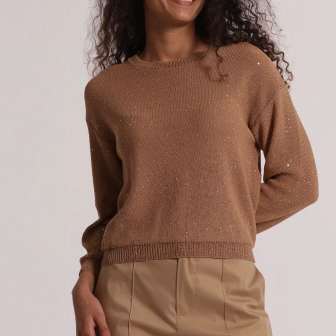 Mimì-Muà MAGLIA TRASPARENTE CON PAILLETTES