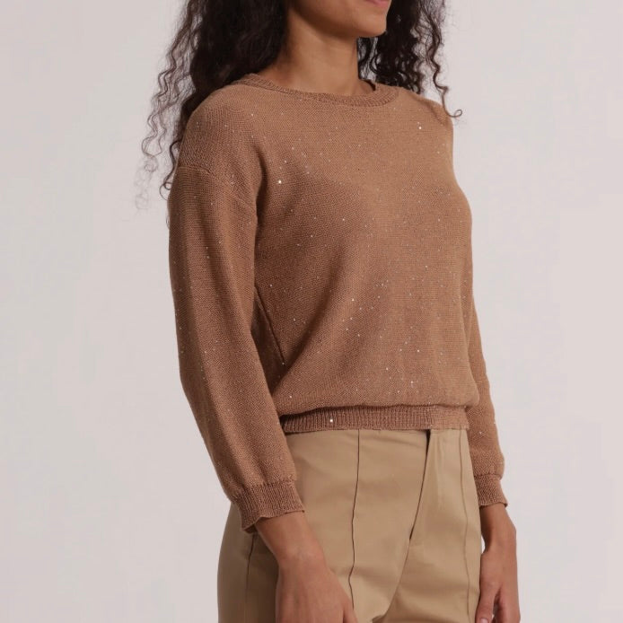 Mimì-Muà MAGLIA TRASPARENTE CON PAILLETTES