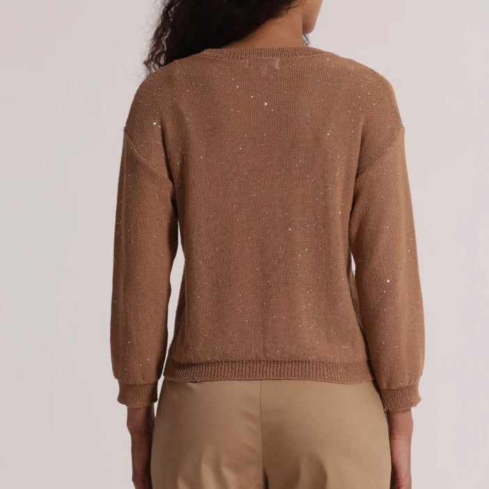 Mimì-Muà MAGLIA TRASPARENTE CON PAILLETTES