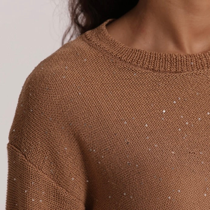 Mimì-Muà MAGLIA TRASPARENTE CON PAILLETTES