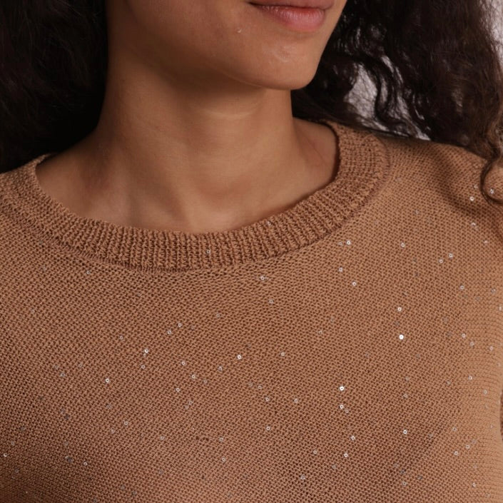 Mimì-Muà MAGLIA TRASPARENTE CON PAILLETTES