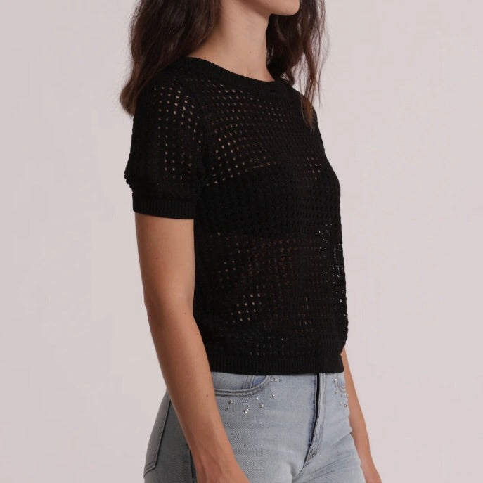 Mimì-Muà MAGLIA TRAFORATA A MANICHE CORTE