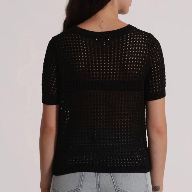 Mimì-Muà MAGLIA TRAFORATA A MANICHE CORTE