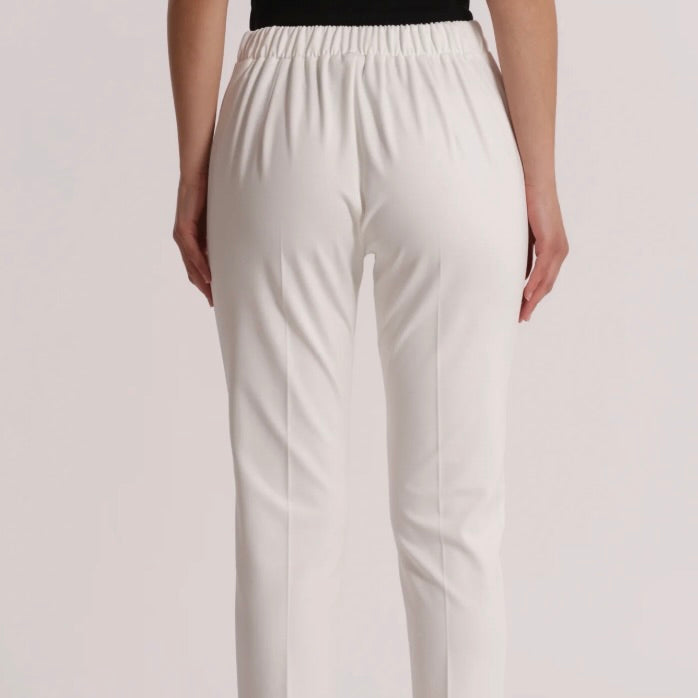 Mimì-Muà PANTALONE BASIC IN PUNTO MILANO CON ELASTICO