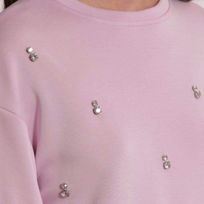 Mimì-Muà MAGLIA IN FELPA CON DETTAGLIO GIOIELLO