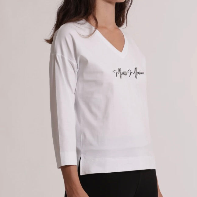 Mimì-Muà T-SHIRT "MIMì-MUà" SCOLLO A V E MANICHE LUNGHE