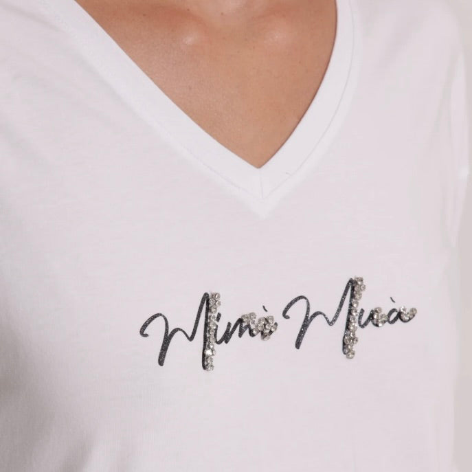 Mimì-Muà T-SHIRT "MIMì-MUà" SCOLLO A V E MANICHE LUNGHE