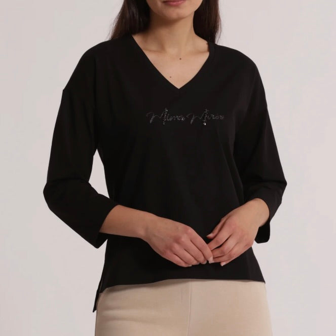 Mimì-Muà T-SHIRT "MIMì-MUà" SCOLLO A V E MANICHE LUNGHE