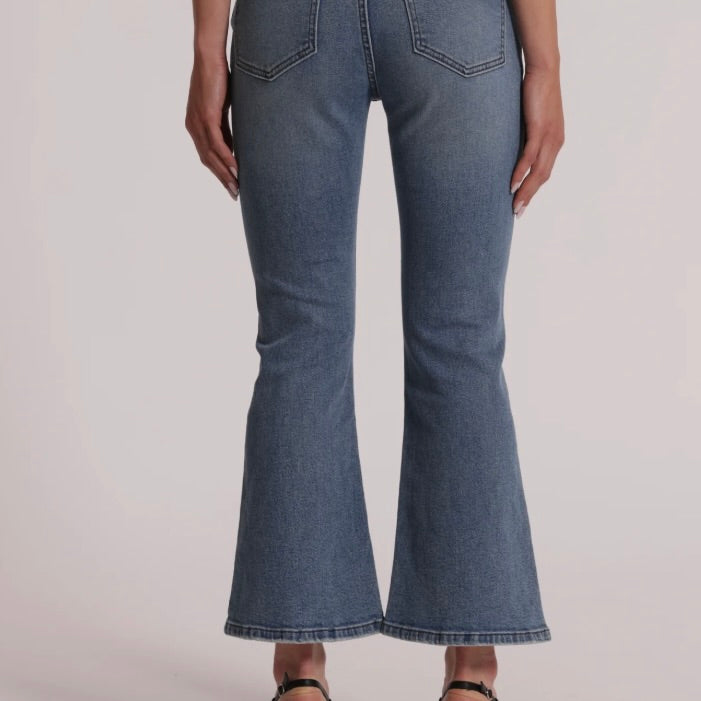 Mimì-Muà JEANS FLARE CON APPLICAZIONI FLOREALI