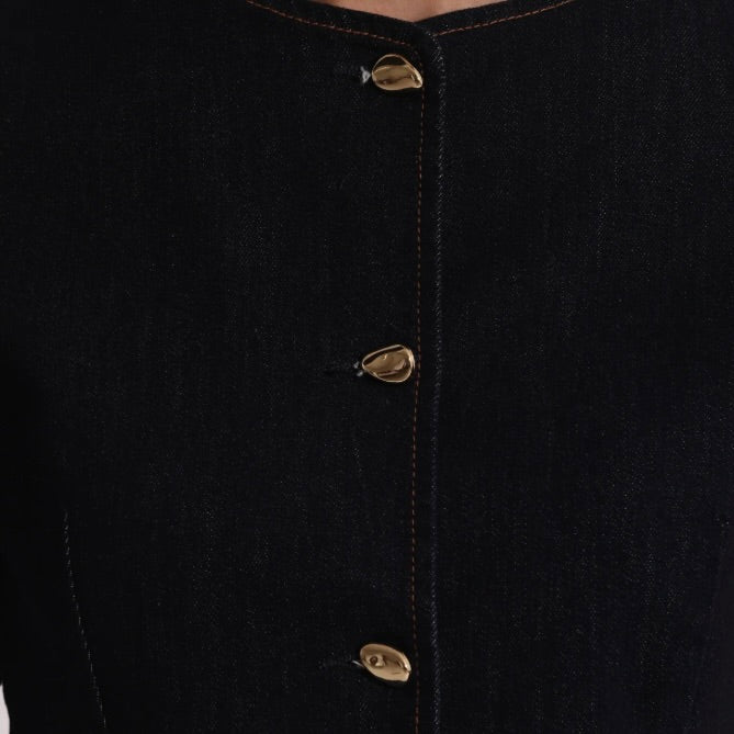 Mimì-Muà GIACCA IN DENIM CON BOTTONI ORO