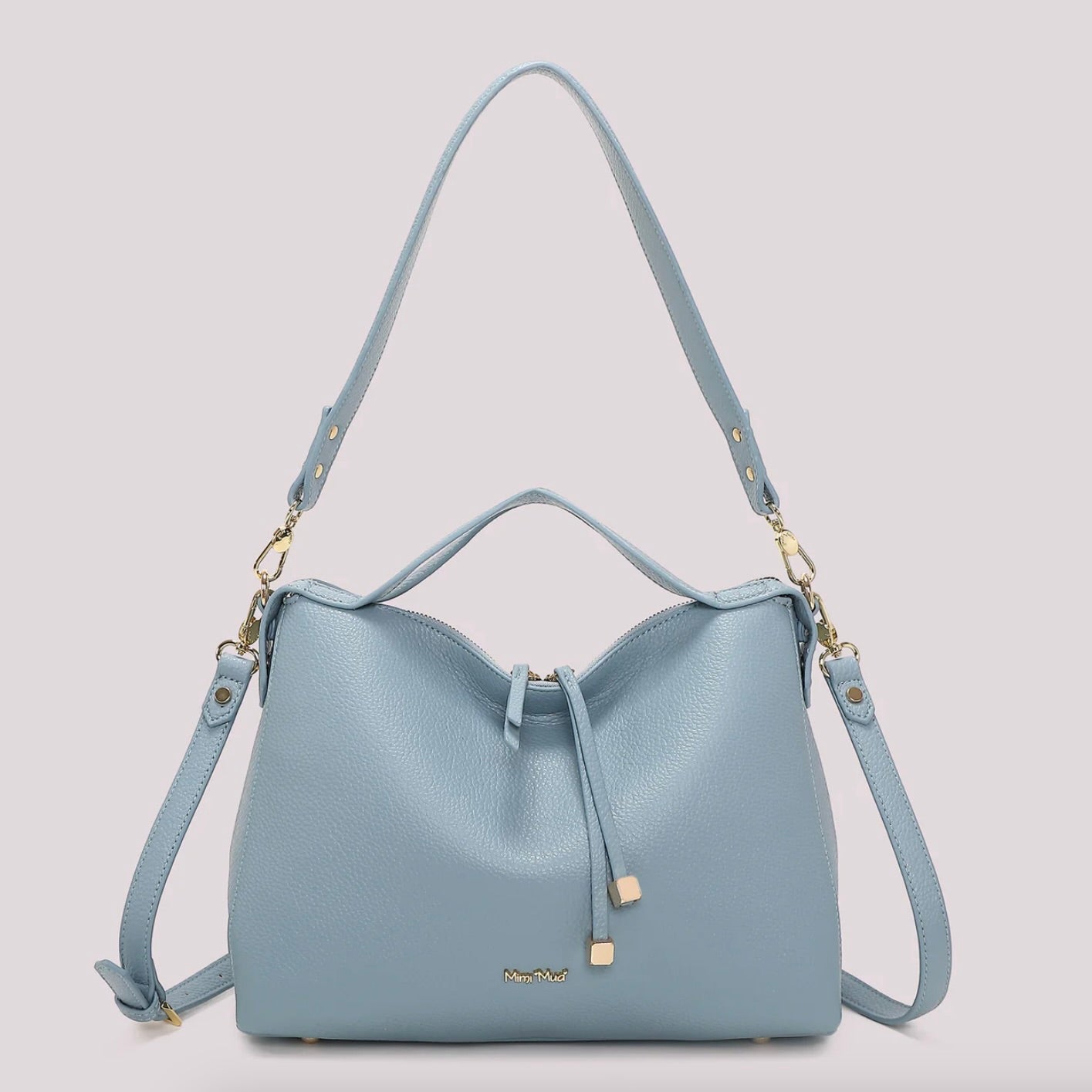 Mimì-Muà BORSA A SPALLA CON TIRA ZIP CON DETTAGLIO QUADRATO