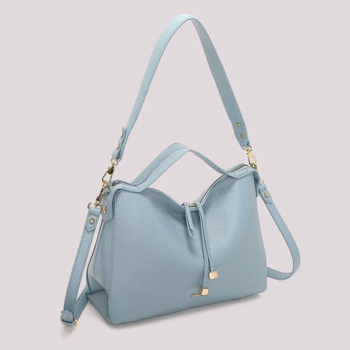 Mimì-Muà BORSA A SPALLA CON TIRA ZIP CON DETTAGLIO QUADRATO